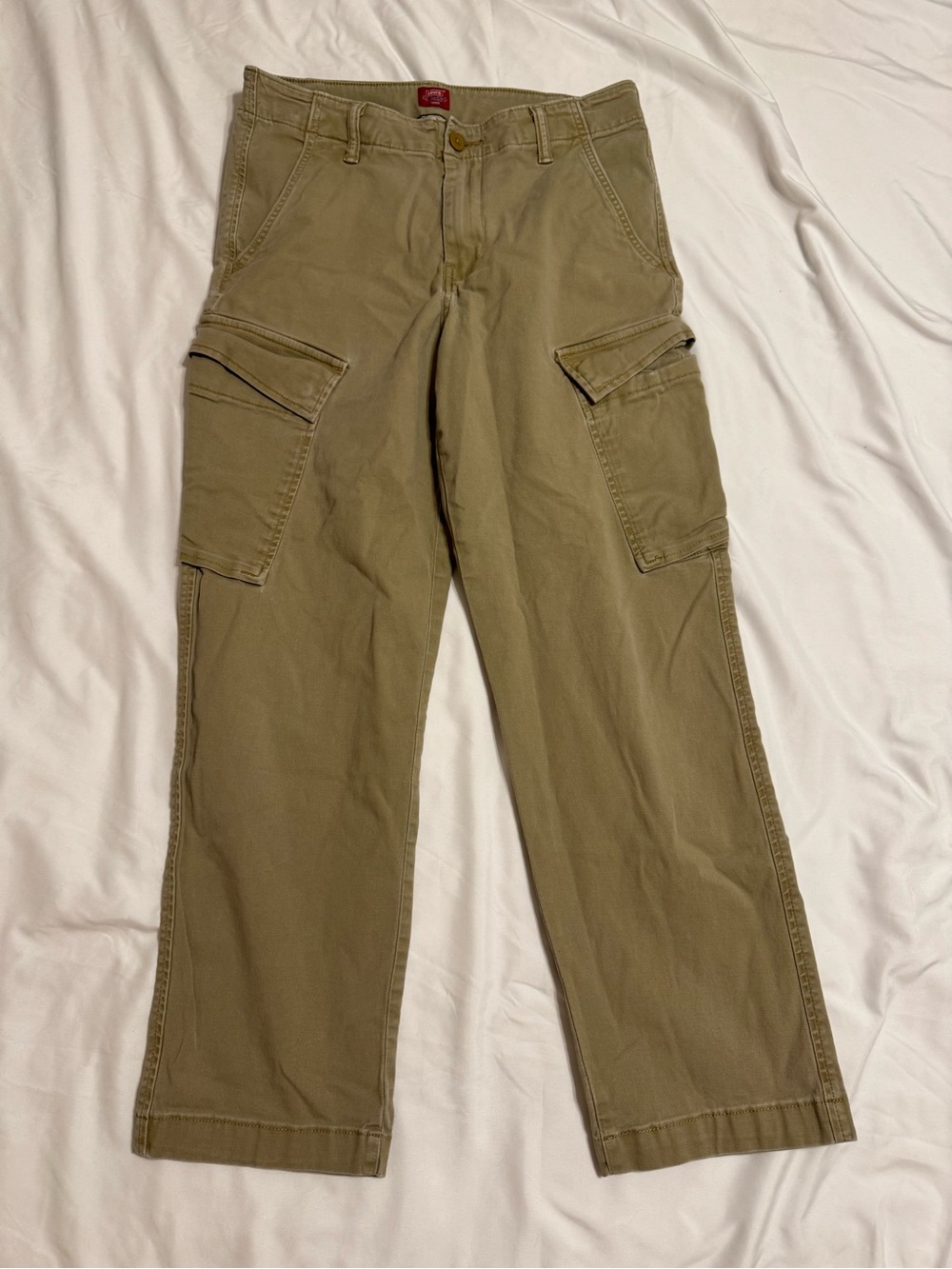 Levi's Tan Cargo Pants with Side Pockets